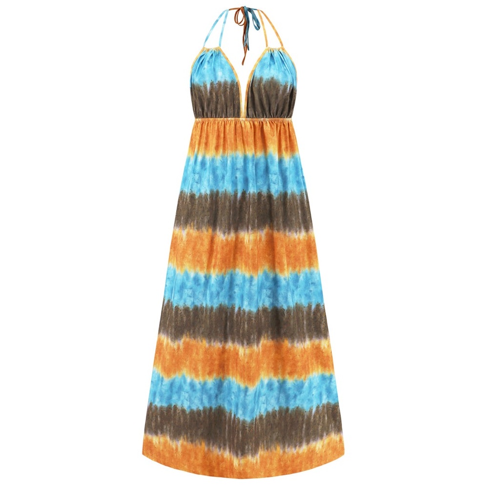 Vibrant BEACH PARADISE TIE-DYE MAXI DRESS - Picture 3 of 3